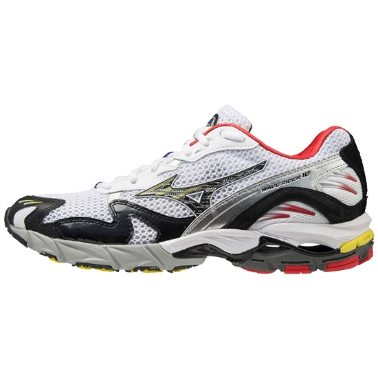 Mizuno Wave Rider 10 Tornacipő Női Fehér / Fekete / Piros | KDSO-29508