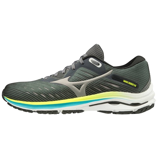 Mizuno Wave Rider 24 D Wide Futócipő Női MélyZöld | JZGV-78934