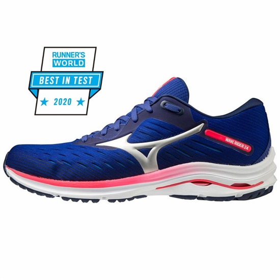 Mizuno Wave Rider 24 Futócipő Férfi Kék / Rózsaszín | TWXI-45871