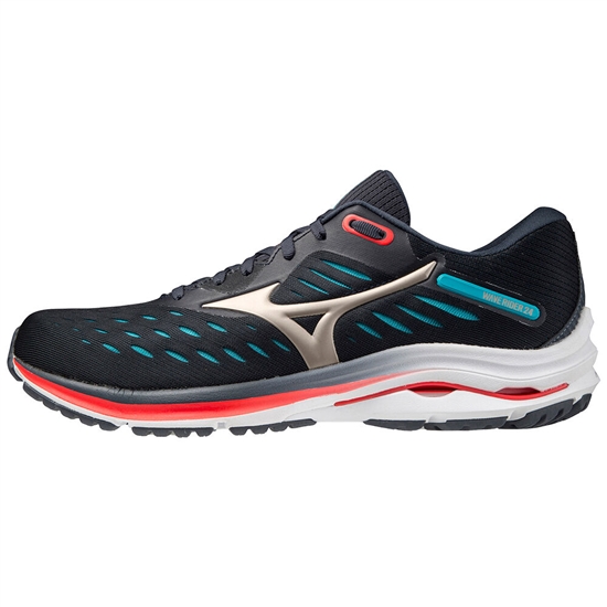 Mizuno Wave Rider 24 Futócipő Férfi Sötétkék / Platina / Kék | PMWK-25608