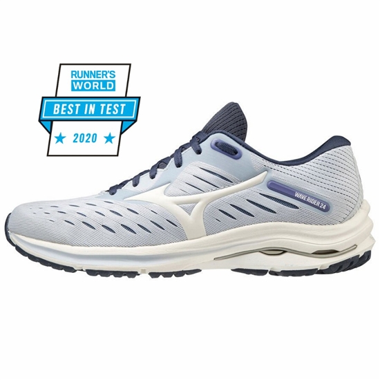 Mizuno Wave Rider 24 Futócipő Női Fehér / Sötétkék | DVCT-71038