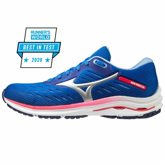 Mizuno Wave Rider 24 Futócipő Női Kék / Rózsaszín | KWAQ-17645