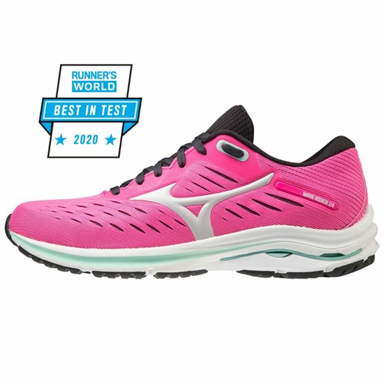 Mizuno Wave Rider 24 Futócipő Női Rózsaszín | PUCV-36214