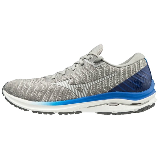 Mizuno Wave Rider 24 WAVEKNIT 2E Wide Futócipő Férfi Szürke / Fehér | UKXI-01476