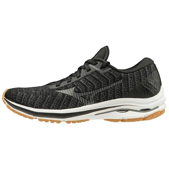 Mizuno Wave Rider 24 WAVEKNIT D Wide Futócipő Női Fekete / SötétSzürke | NJXQ-73810