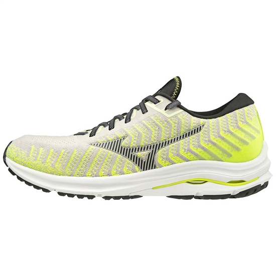 Mizuno Wave Rider 24 WAVEKNIT Futócipő Férfi Fehér / Sárga | MZDB-64850