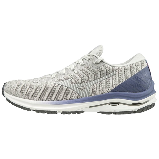 Mizuno Wave Rider 24 WAVEKNIT Futócipő Női Szürke / Fehér | XODW-53089