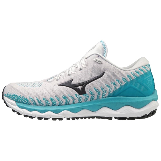 Mizuno Wave Sky 4 WAVEKNIT Futócipő Női Fehér / Kék | ORDA-98631