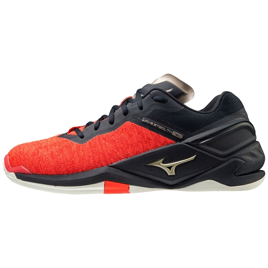 Mizuno Wave Stealth Neo Kézilabda Cipő Férfi Fekete / NarancsSárga / Arany | XHUN-05473