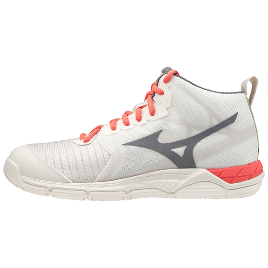 Mizuno Wave Supersonic 2 Mid Röplabda Cipő Női Fehér | SBCT-34956